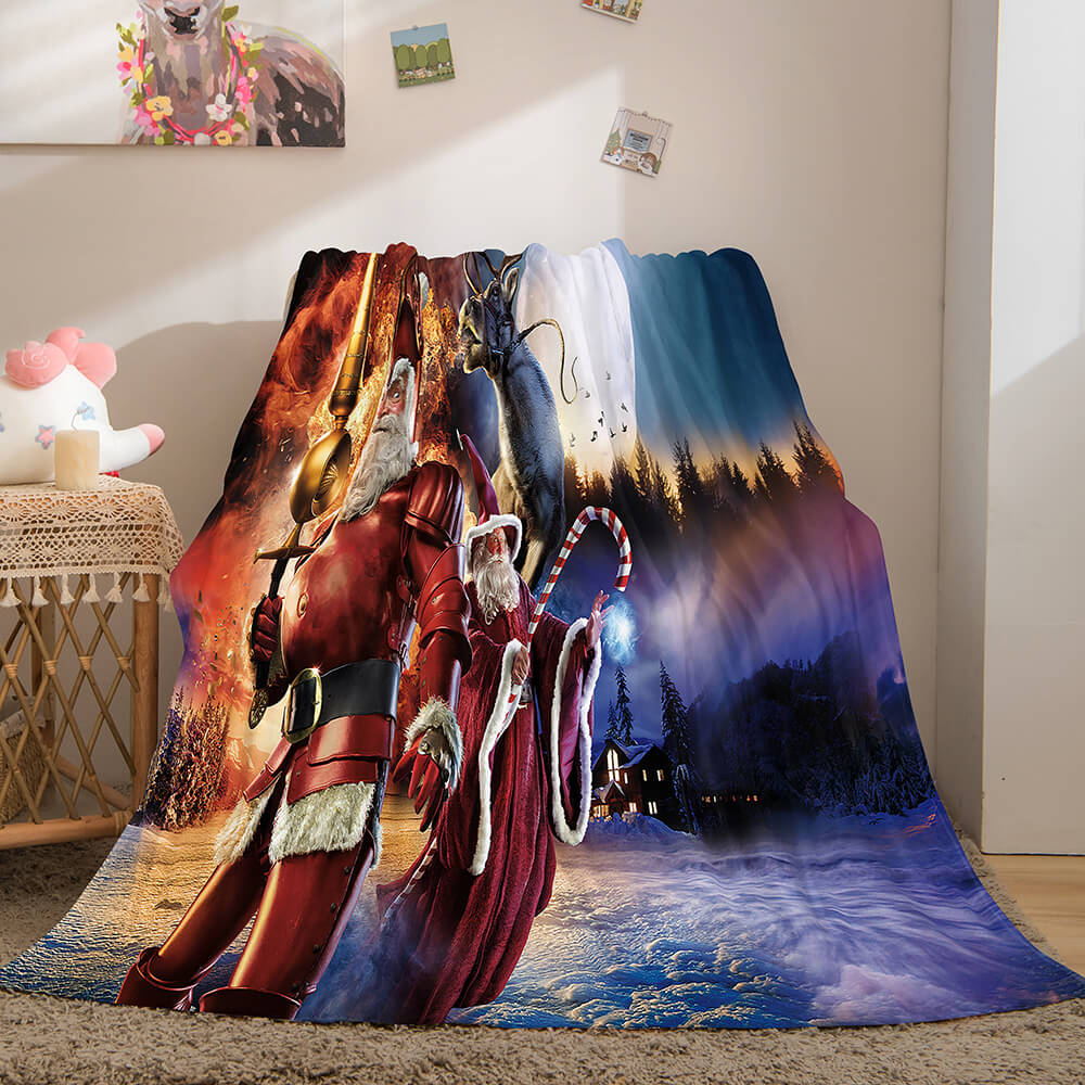 Christmas Theme Flannel Fleece Throw Cosplay Blanket (Online Order Only)
