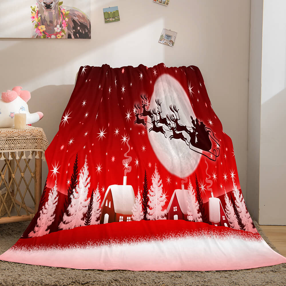 Christmas Theme Flannel Fleece Throw Cosplay Blanket (Online Order Only)