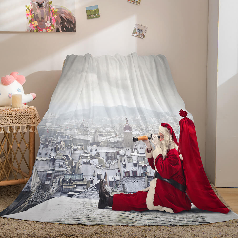 Christmas Theme Flannel Fleece Throw Cosplay Blanket (Online Order Only)