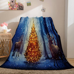 Christmas Theme Flannel Fleece Throw Cosplay Blanket (Online Order Only)
