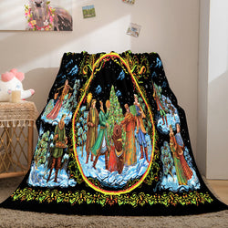 Christmas Theme Flannel Fleece Throw Cosplay Blanket (Online Order Only)