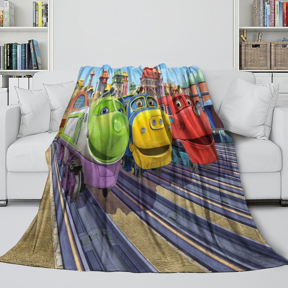 Chuggington Blanket Flannel Fleece Throw Room Decoration (Online Order Only)