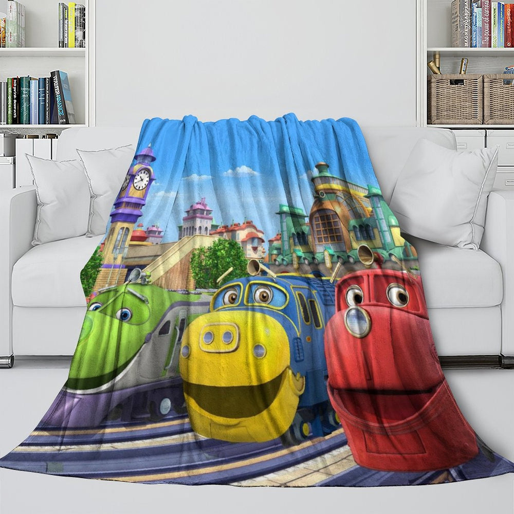 Chuggington Blanket Flannel Fleece Throw Room Decoration (Online Order Only)