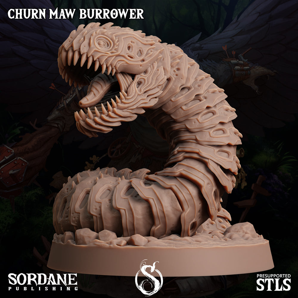 3D Printed Sordane Publishing Churn Maw Burrower Burrows Below 28 32mm D&D (Online Only)