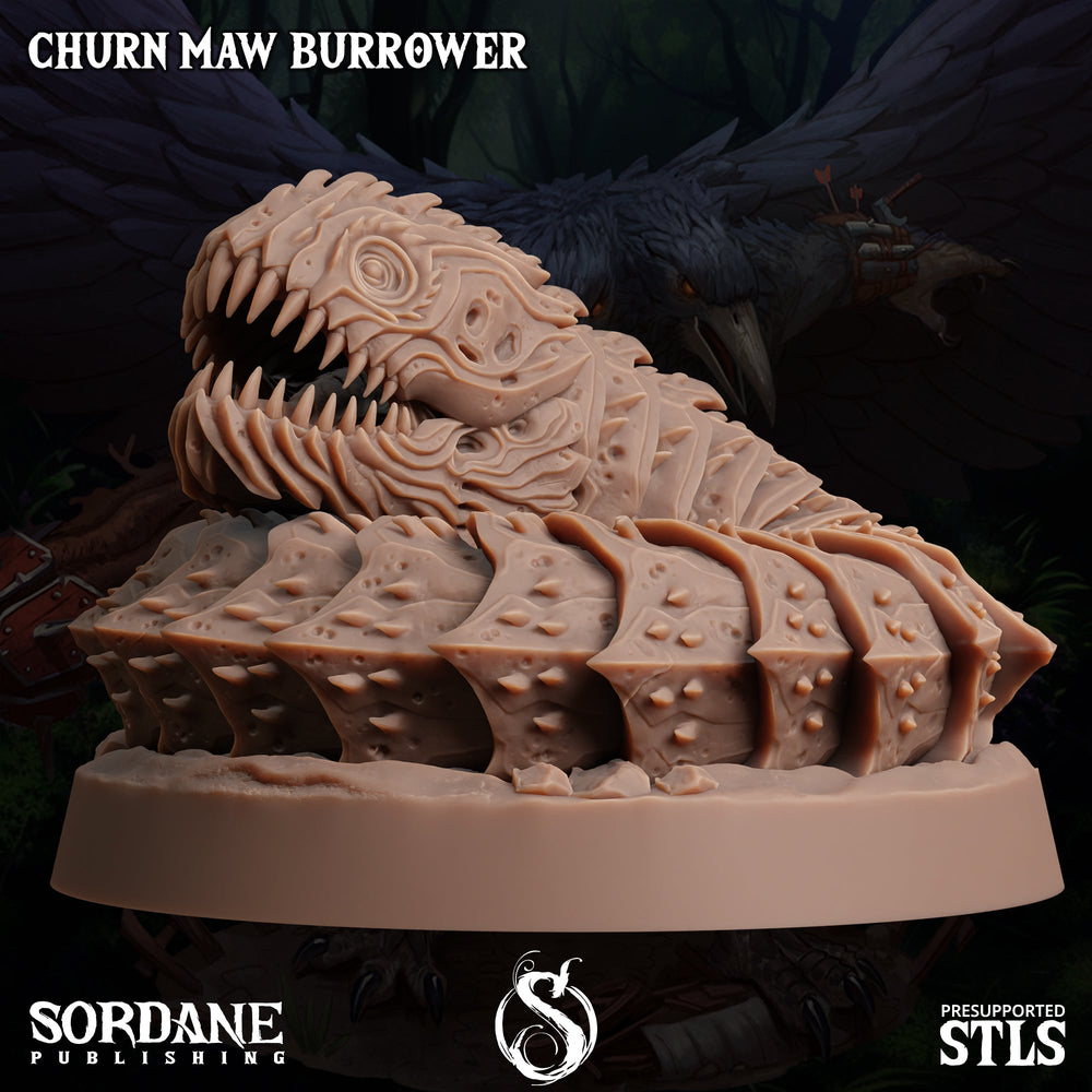 3D Printed Sordane Publishing Churn Maw Burrower Burrows Below 28 32mm D&D (Online Only)