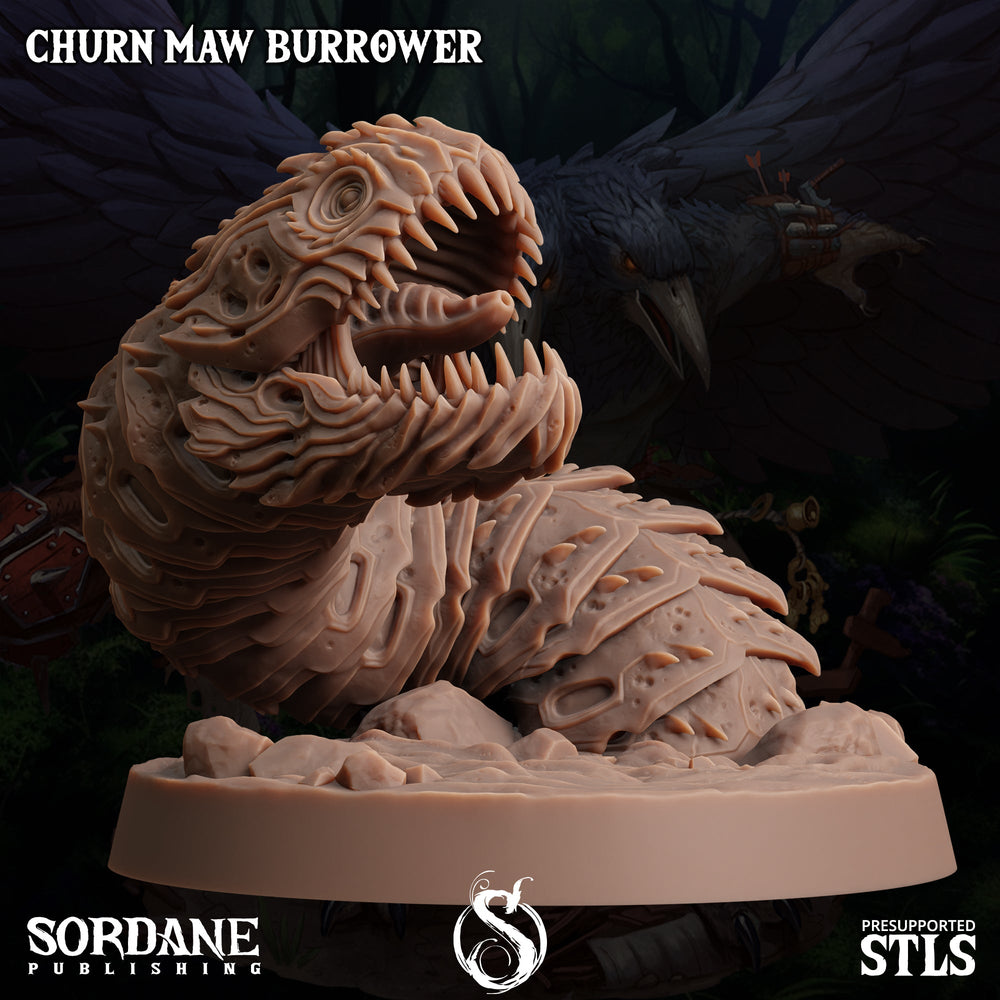3D Printed Sordane Publishing Churn Maw Burrower Burrows Below 28 32mm D&D (Online Only)