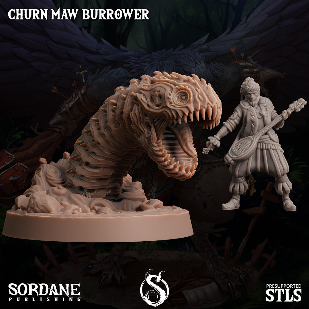 3D Printed Sordane Publishing Churn Maw Burrower Burrows Below 28 32mm D&D (Online Only)