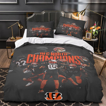Cincinnati Bengals Bedding Set Duvet Cover Without Filler (Online Order Only)