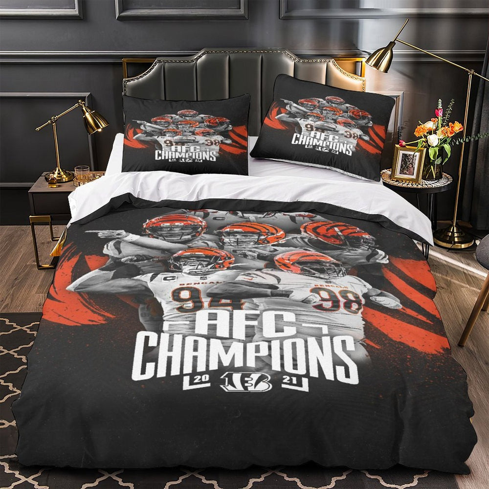 Cincinnati Bengals Bedding Set Duvet Cover Without Filler (Online Order Only)