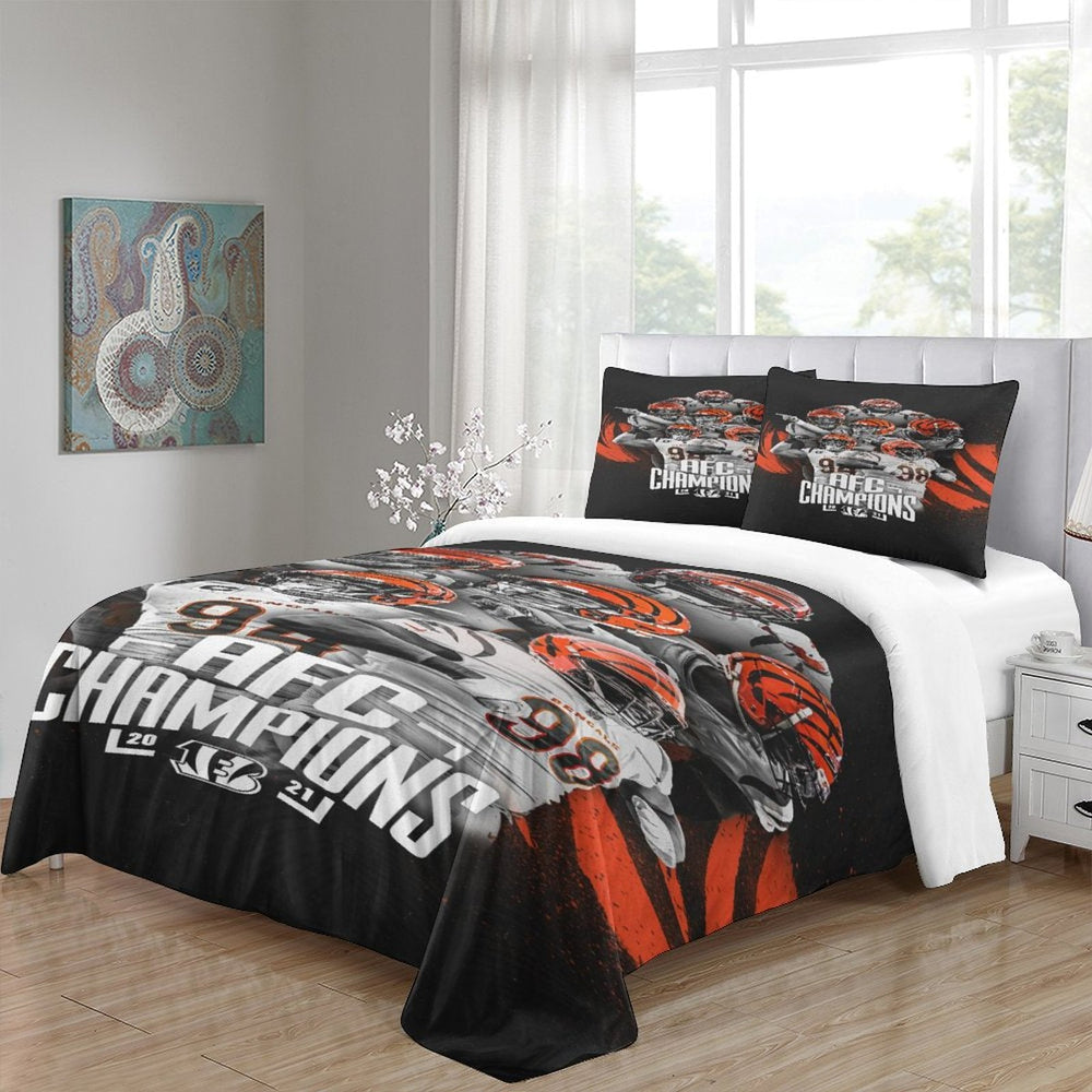 Cincinnati Bengals Bedding Set Duvet Cover Without Filler (Online Order Only)