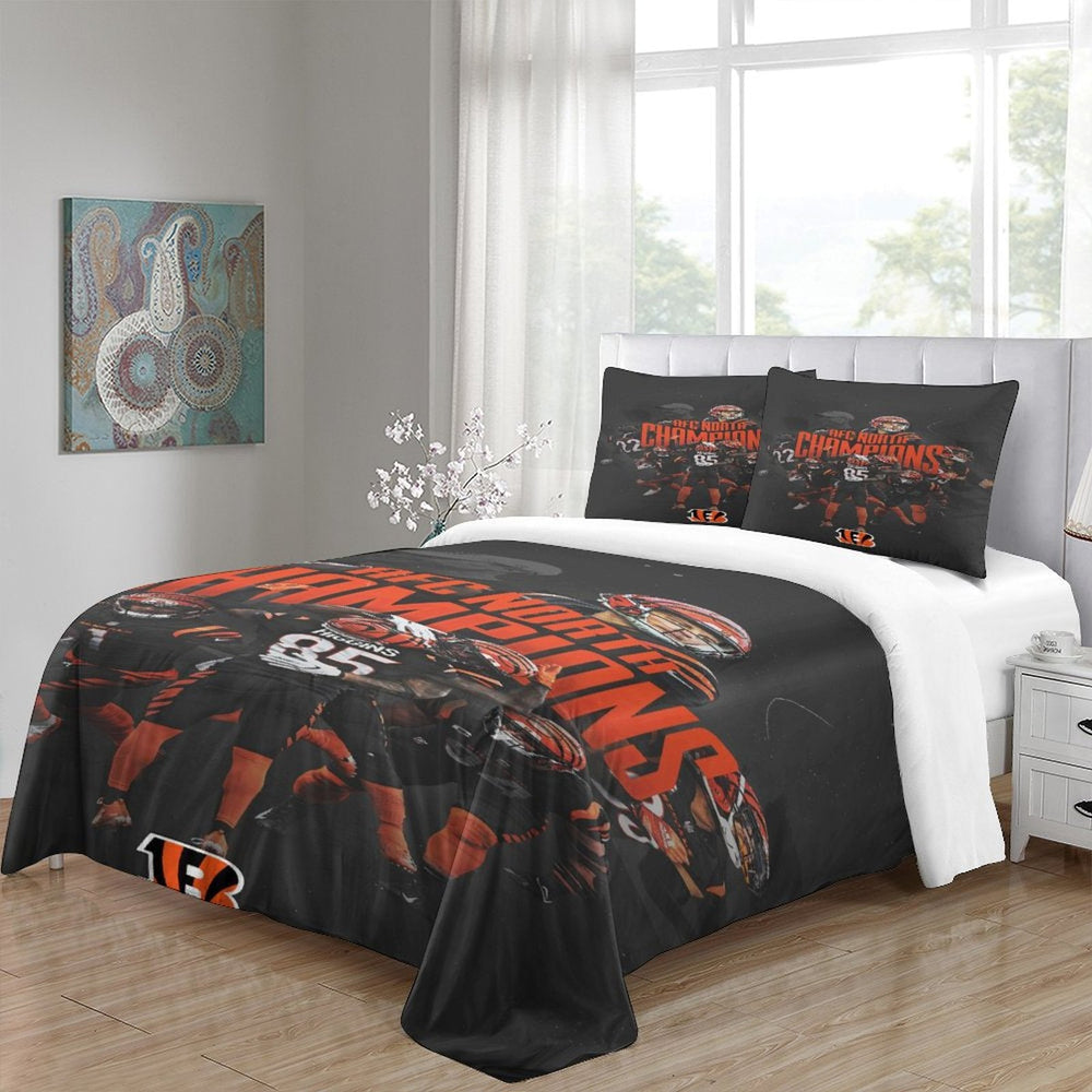 Cincinnati Bengals Bedding Set Duvet Cover Without Filler (Online Order Only)