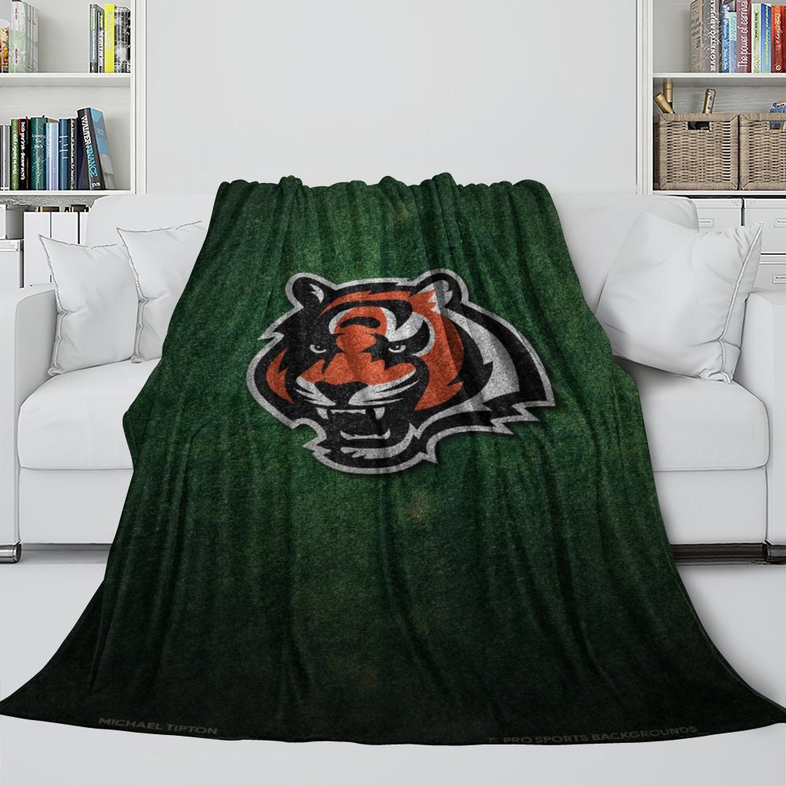 Cincinnati Bengals Blanket Flannel Fleece Throw Room Decoration (Online Order Only)