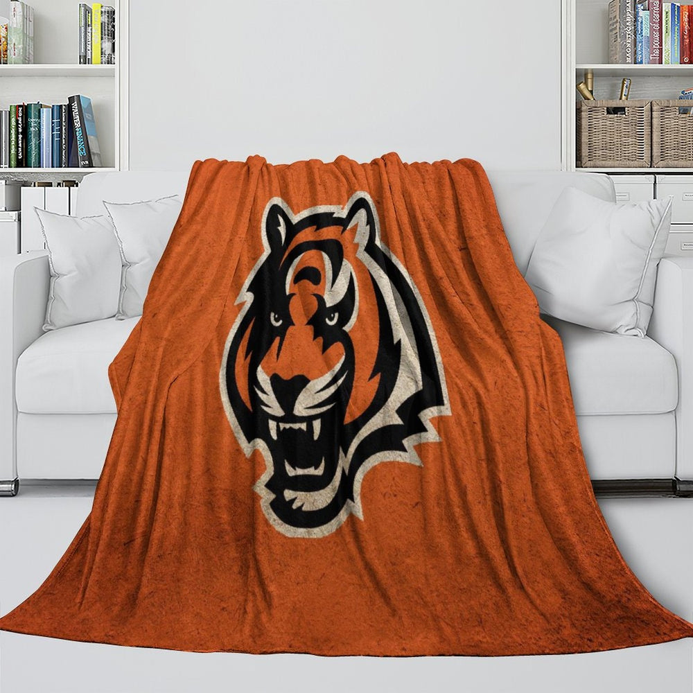 Cincinnati Bengals Blanket Flannel Fleece Throw Room Decoration (Online Order Only)