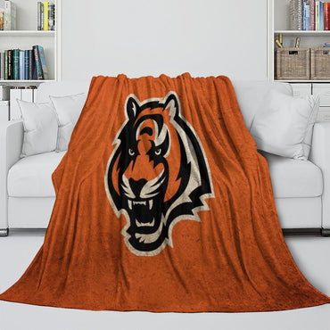 Cincinnati Bengals Blanket Flannel Fleece Throw Room Decoration (Online Order Only)