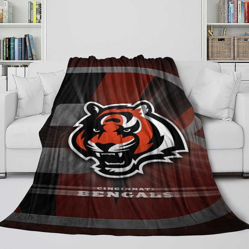 Cincinnati Bengals Blanket Flannel Fleece Throw Room Decoration (Online Order Only)