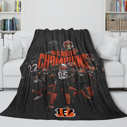 Cincinnati Bengals Blanket Flannel Fleece Throw Room Decoration (Online Order Only)