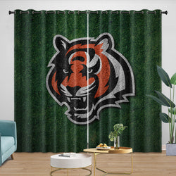 Cincinnati Bengals Curtains Blackout Window Drapes Room Decoration (Online Order Only)
