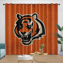 Cincinnati Bengals Curtains Blackout Window Drapes Room Decoration (Online Order Only)