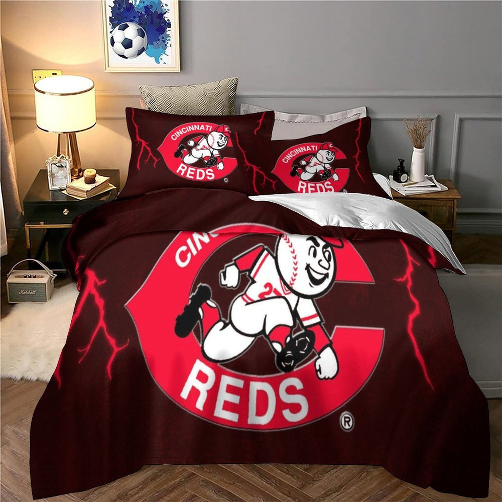 Cincinnati Reds Bedding Set Quilt Cover Without Filler (Online Order Only)