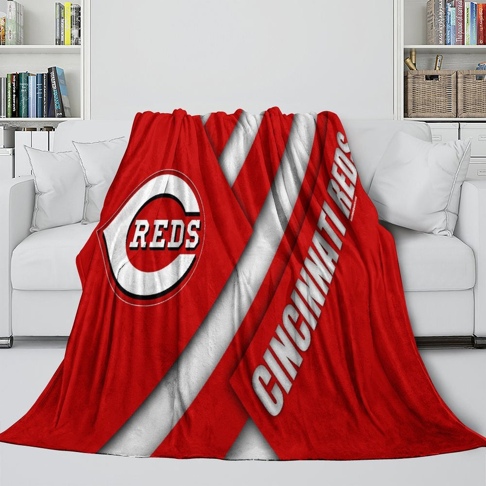 Cincinnati Reds Blanket Flannel Throw Room Decoration (Online Order Only)