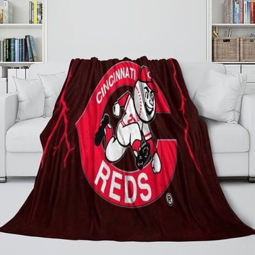 Cincinnati Reds Blanket Flannel Throw Room Decoration (Online Order Only)