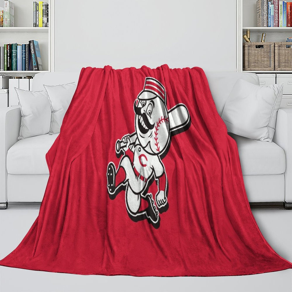 Cincinnati Reds Blanket Flannel Throw Room Decoration (Online Order Only)