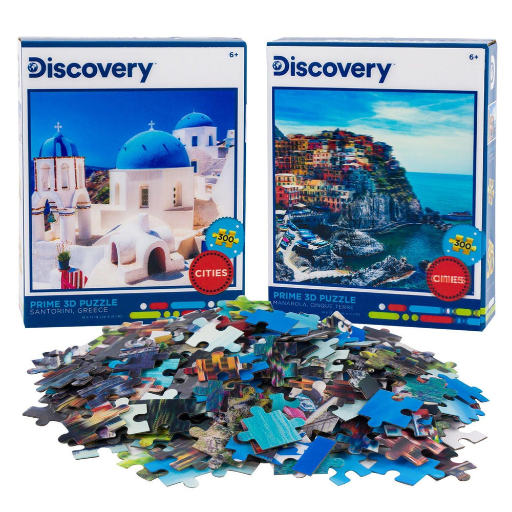 Cinque Terre & Santorini Set of 2 300 Piece Lenticular Jigsaw Puzzles Prime 3D (ONLINE ORDER ONLY)