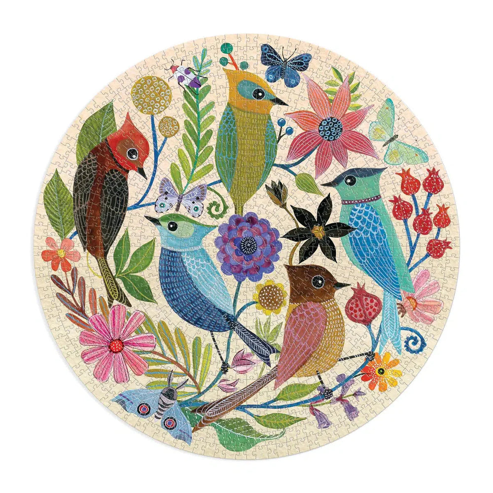 Circle of Avian Friends 1000 Piece Round Jigsaw Puzzle Galison (ONLINE ORDER ONLY)
