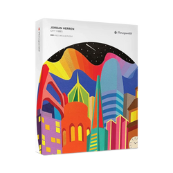 City Vibes by Jordan Herren 500 Piece Round Jigsaw Puzzle Pomegranate