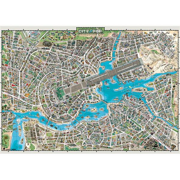 City of Pop Map Art 2000 Piece Jigsaw Puzzle Heye (ONLINE ORDER ONLY)