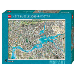 City of Pop Map Art 2000 Piece Jigsaw Puzzle Heye (ONLINE ORDER ONLY)