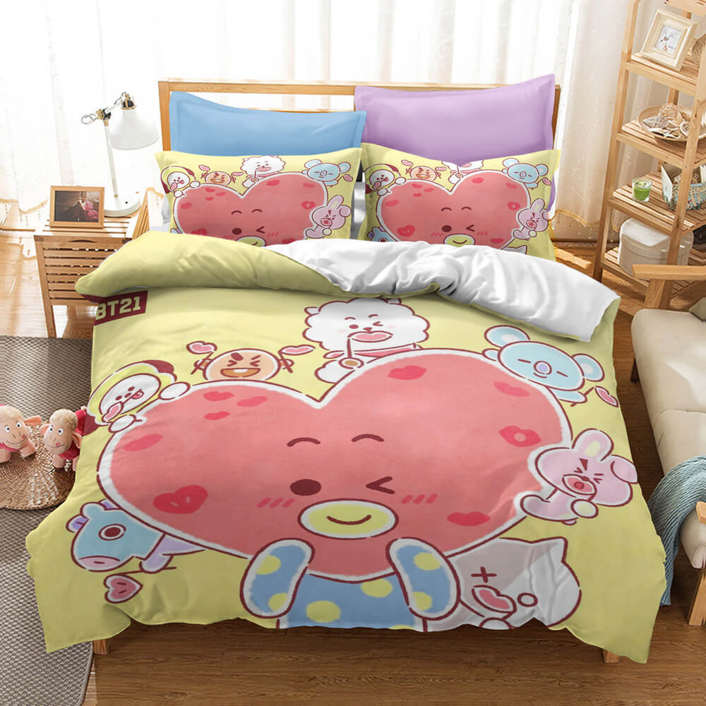 Classic Cartoon image Bedding Set Quilt Covers Without Filler (Online Order Only)