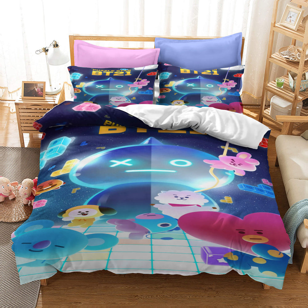 Classic Cartoon image Bedding Set Quilt Covers Without Filler (Online Order Only)