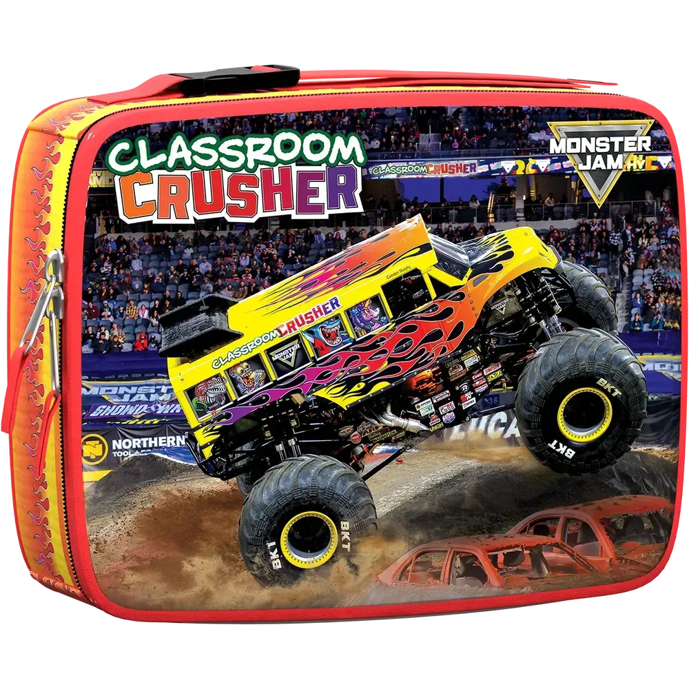 Classroom Crusher Monster Jam Lunch Bag & 100 Piece Jigsaw Puzzle Eurographics