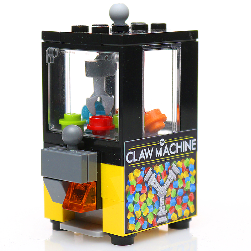 Minifig-Scale Arcade Claw Machine Building Set made from LEGO parts (Online Order Only)