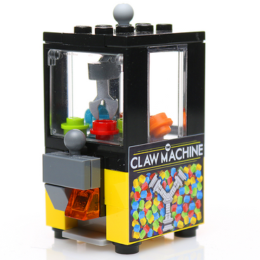 Minifig-Scale Arcade Claw Machine Building Set made from LEGO parts (Online Order Only)