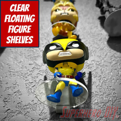Clear Floating Shelf for Funko Pop & Action Figure Display | Wall-Mounted Acrylic Display for Collectibles (ONLINE ORDER ONLY)