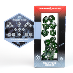 D&D Adventure Dice Set - Cleric Edition | Green 15pc Collection (ONLINE ORDER ONLY)