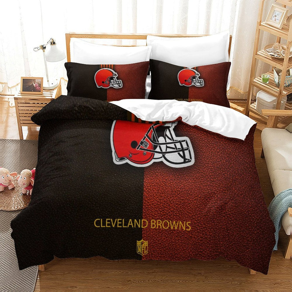 Cleveland Browns Bedding Set Duvet Cover Without Filler (Online Order Only)