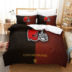 Cleveland Browns Bedding Set Duvet Cover Without Filler (Online Order Only)