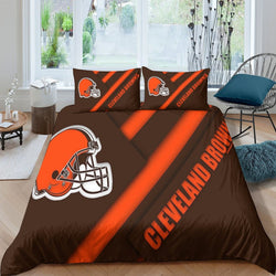 Cleveland Browns Bedding Set Duvet Cover Without Filler (Online Order Only)