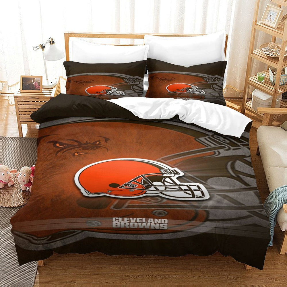 Cleveland Browns Bedding Set Duvet Cover Without Filler (Online Order Only)