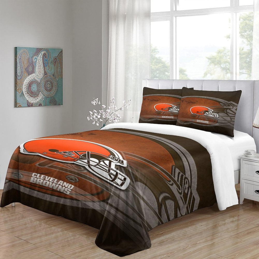 Cleveland Browns Bedding Set Duvet Cover Without Filler (Online Order Only)