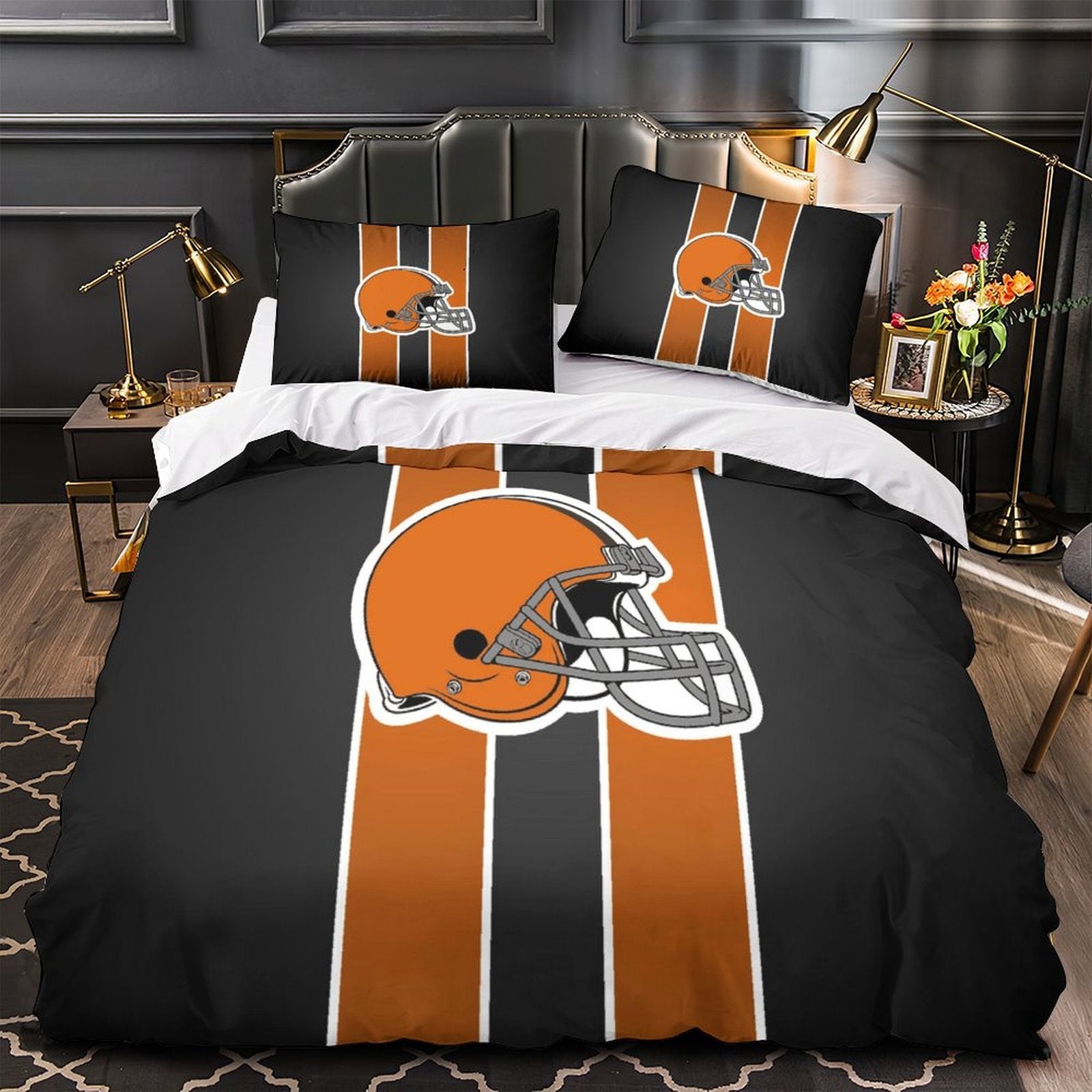Cleveland Browns Bedding Set Duvet Cover Without Filler (Online Order Only)