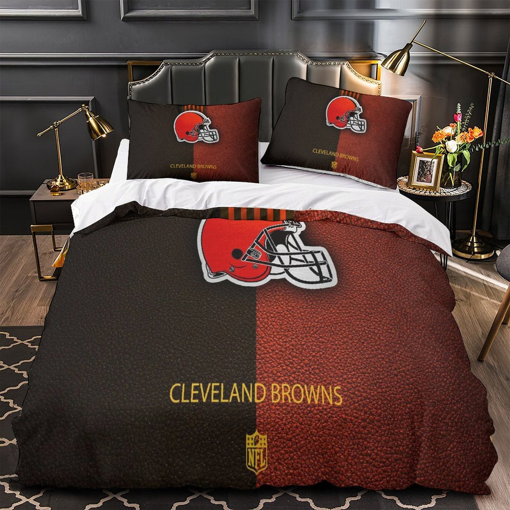 Cleveland Browns Bedding Set Duvet Cover Without Filler (Online Order Only)