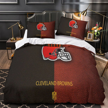 Cleveland Browns Bedding Set Duvet Cover Without Filler (Online Order Only)