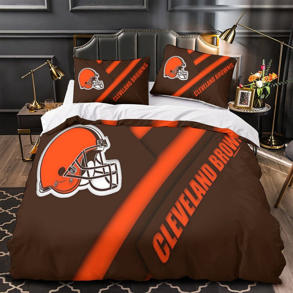 Cleveland Browns Bedding Set Duvet Cover Without Filler (Online Order Only)