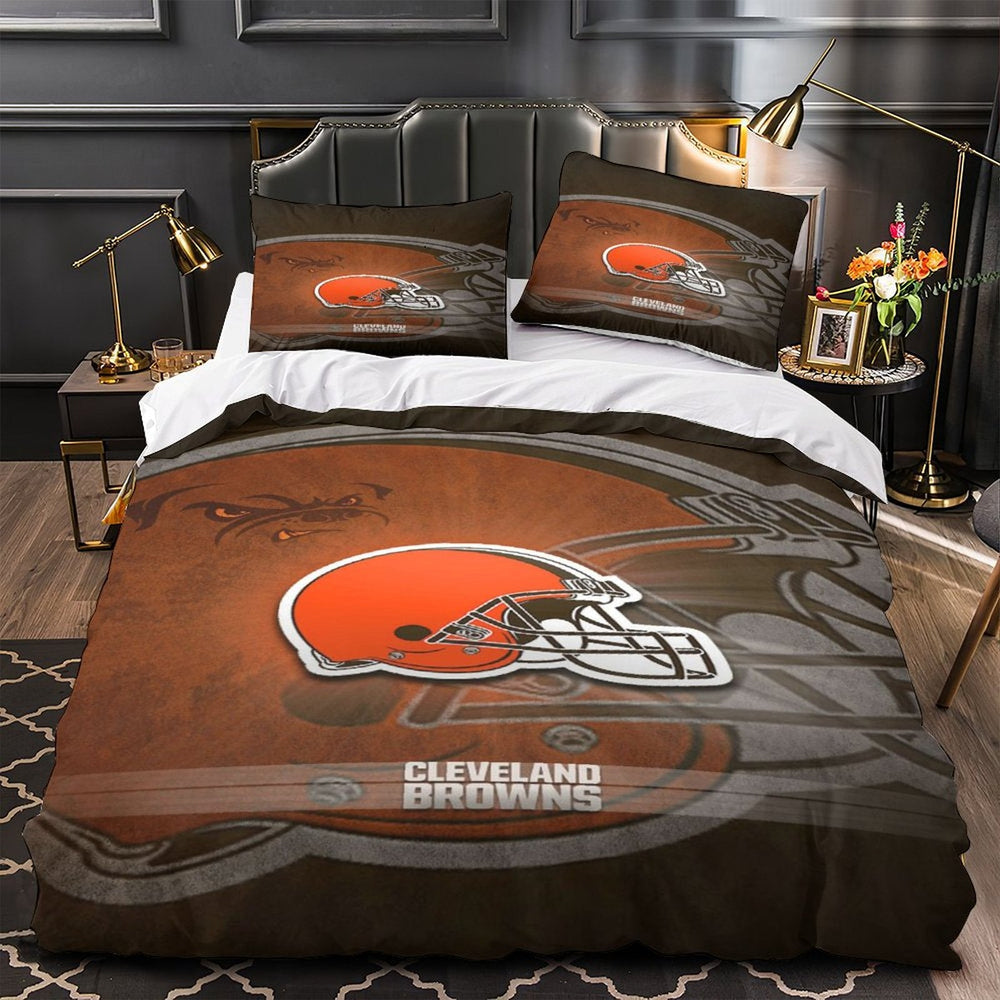 Cleveland Browns Bedding Set Duvet Cover Without Filler (Online Order Only)