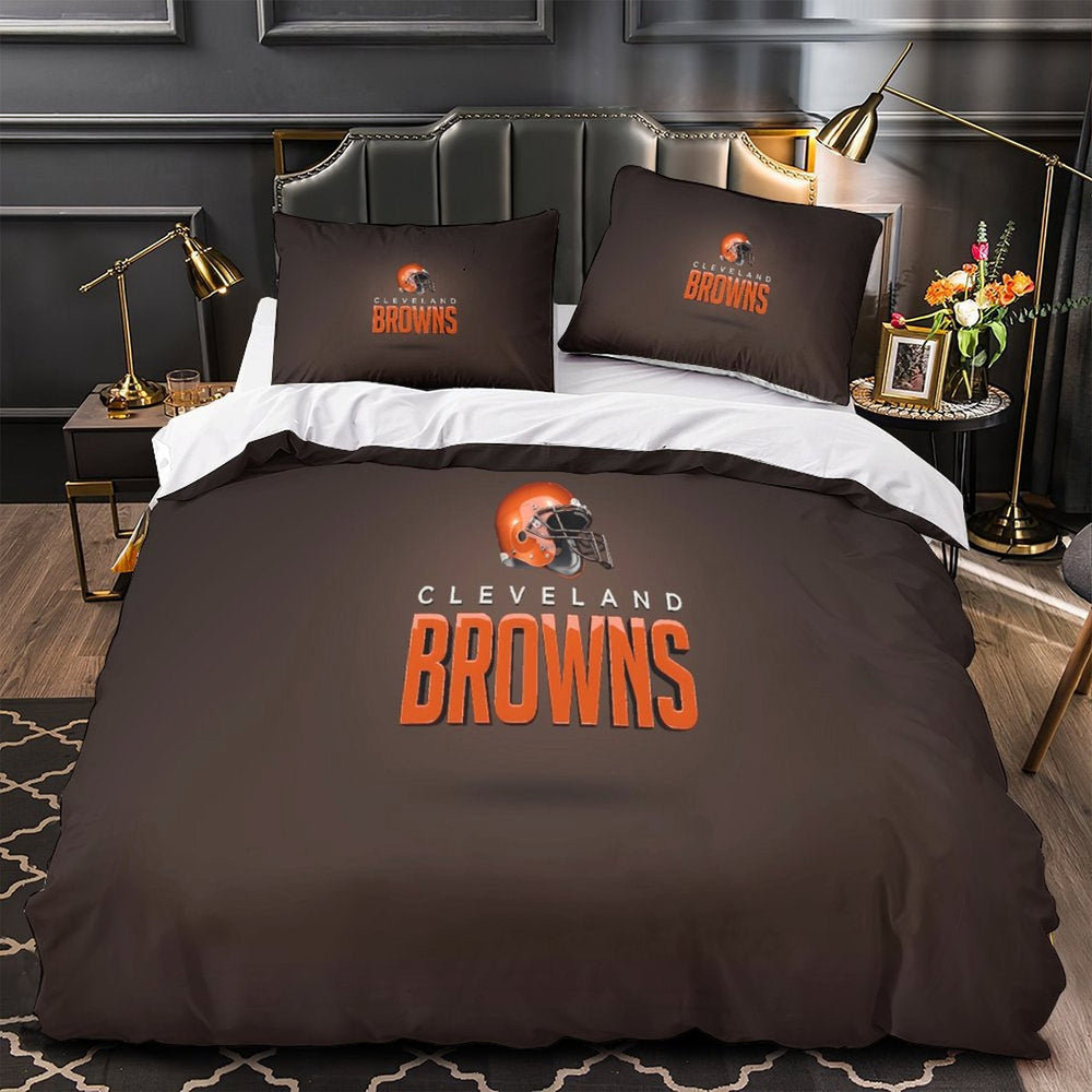 Cleveland Browns Bedding Set Duvet Cover Without Filler (Online Order Only)