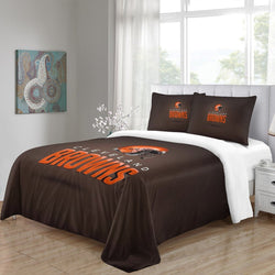 Cleveland Browns Bedding Set Duvet Cover Without Filler (Online Order Only)